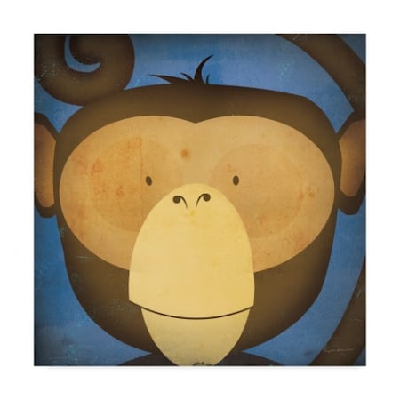 Ryan Fowler 'Monkey Wow' Canvas Art,14x14